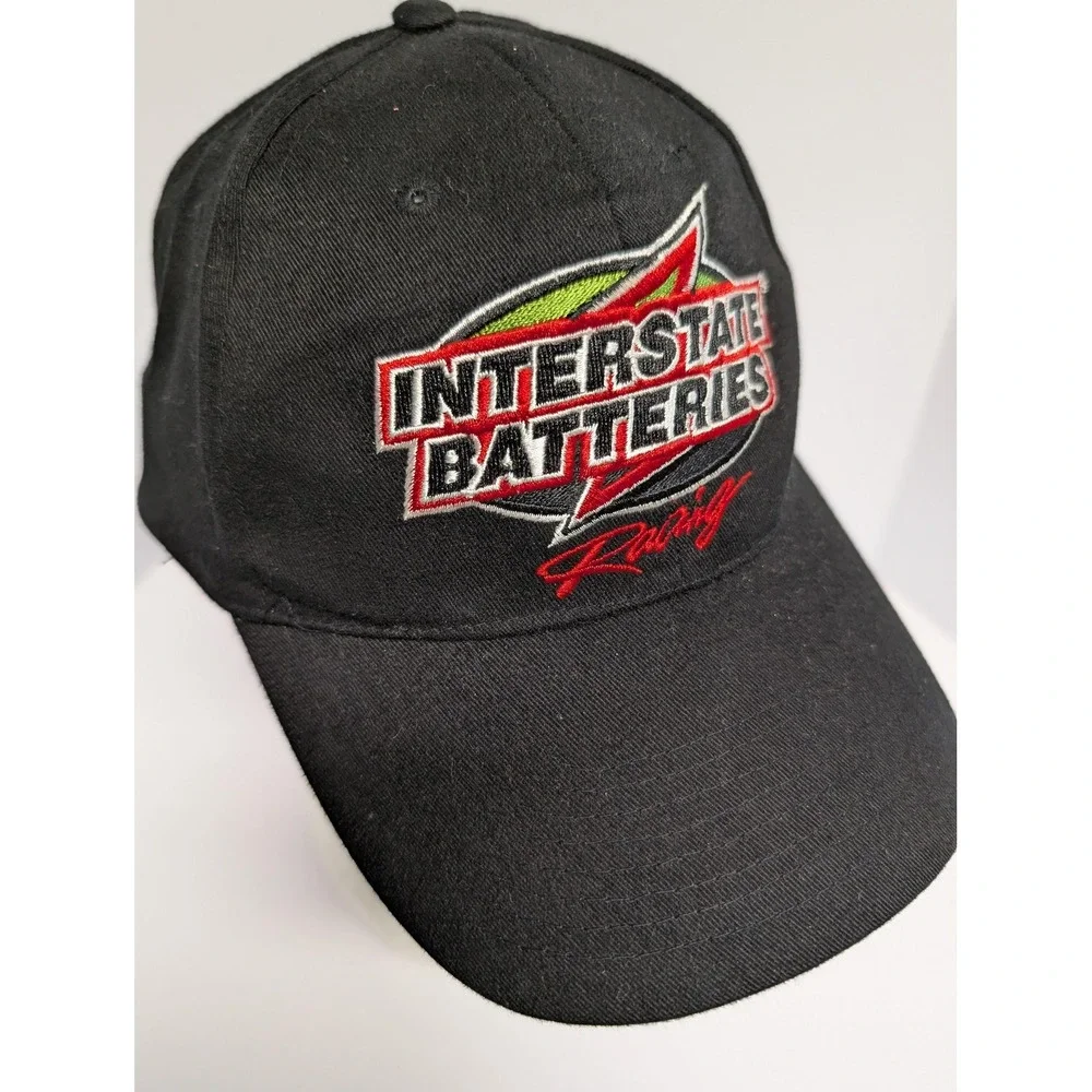 Interstate Batteries Racing Hat Cap Snap Back Mens Black NASCAR Racing 18 Auto